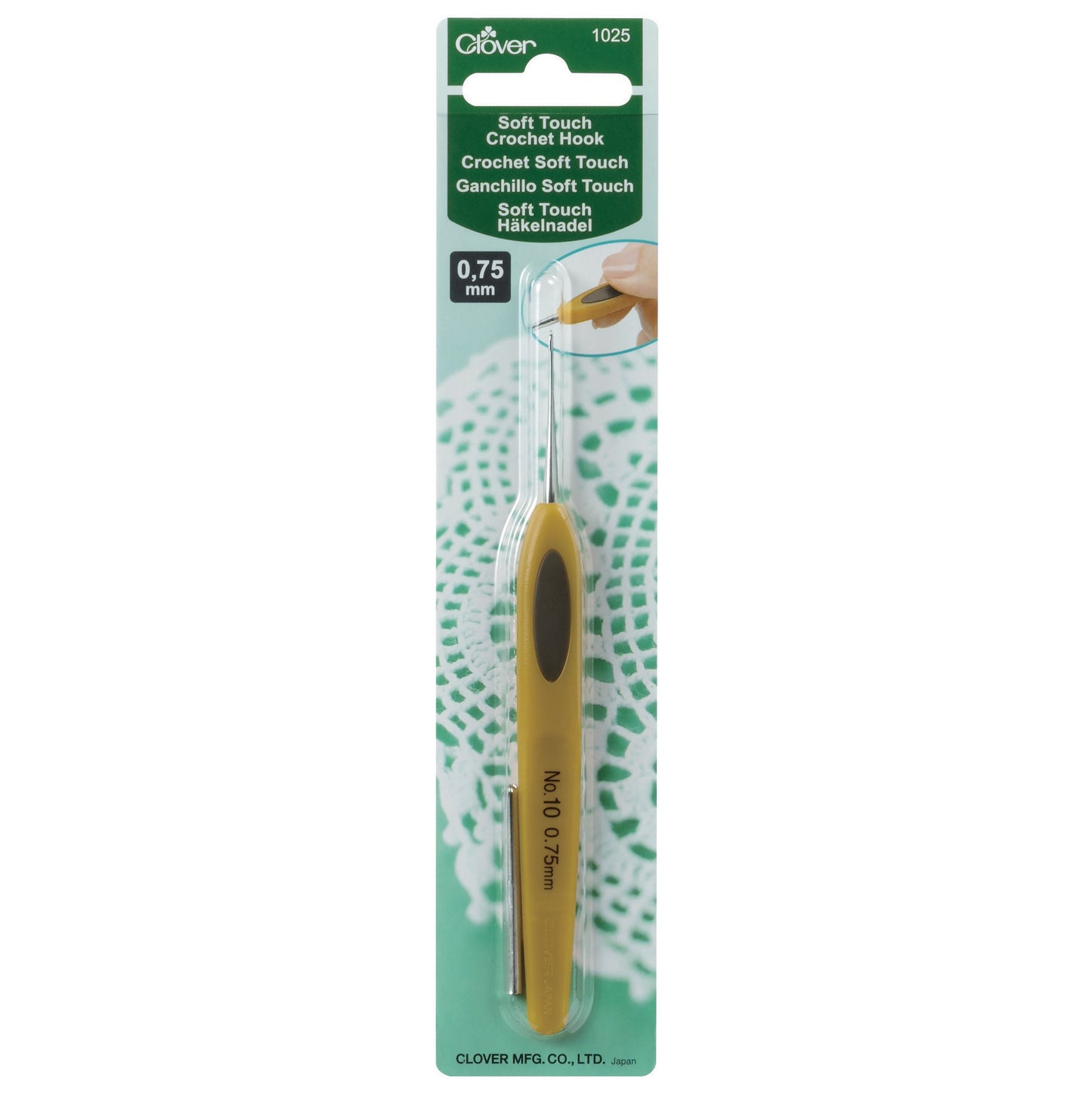 Clover Crochet Hook: Soft Touch: (0.5mm to 1.75mm)