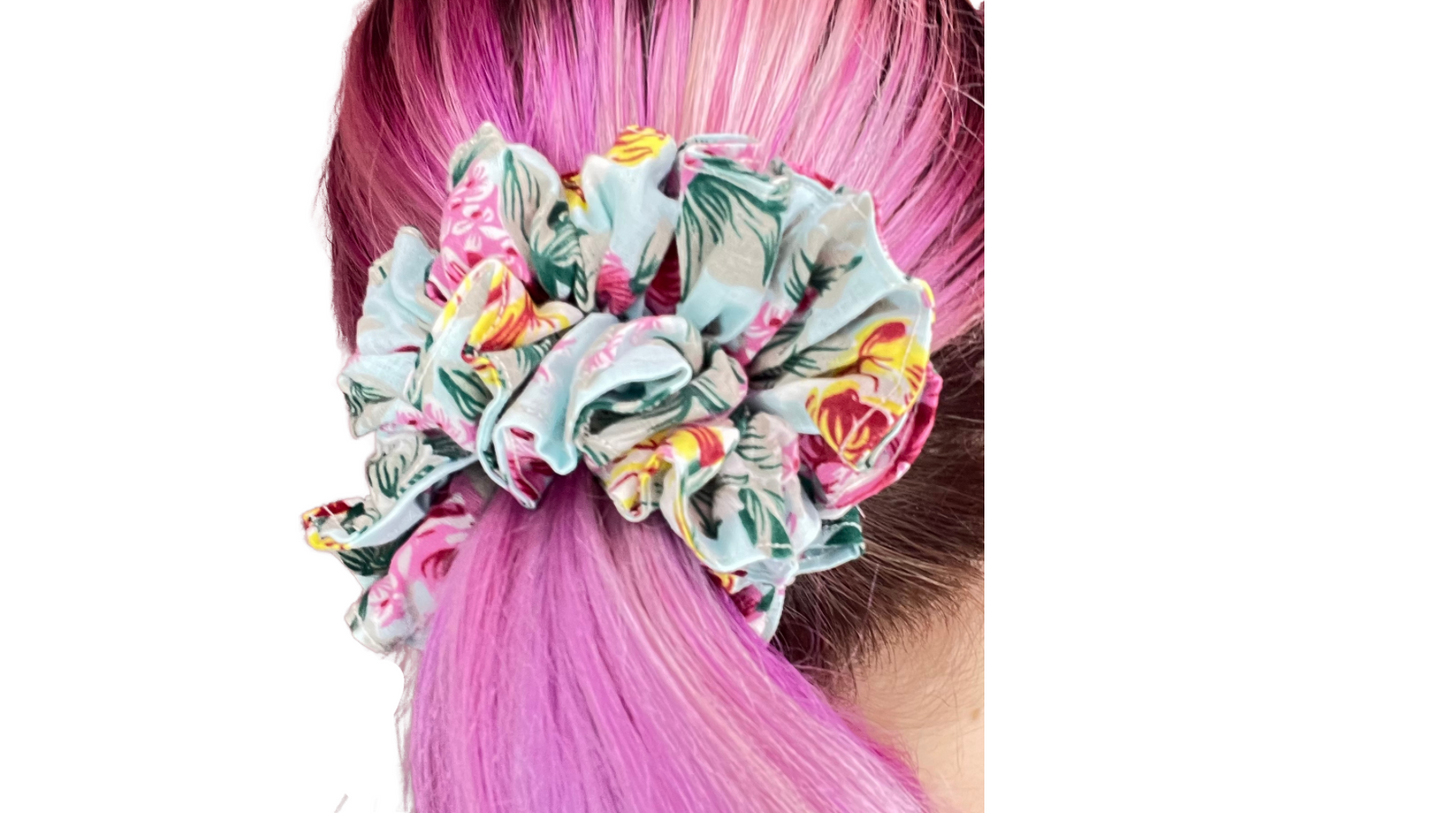 XL Floral scrunchie