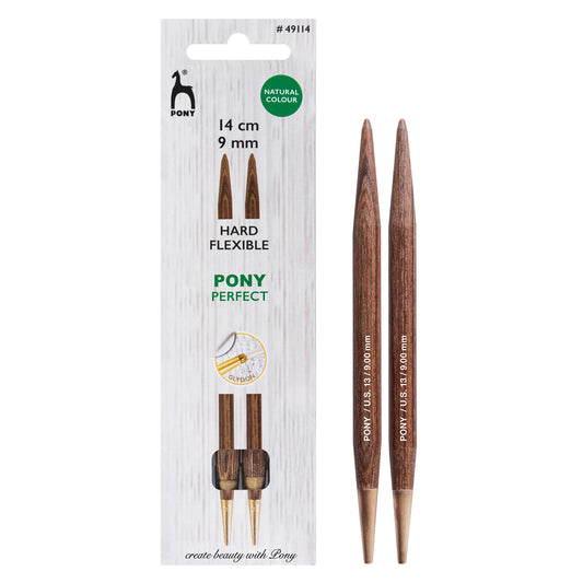 Pony Hard Flexible Interchangeable Knitting Needles 14cm 9mm