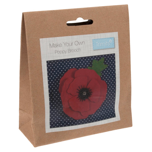 Felt Decoration Kit: Poppy Brooch