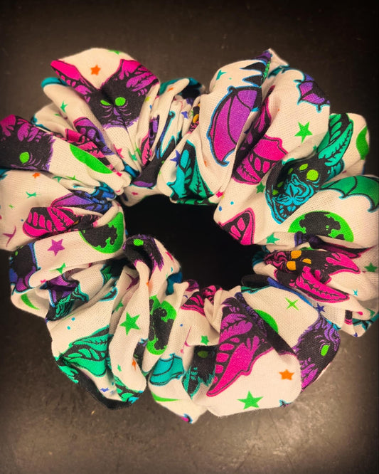 Neon bats scrunchie