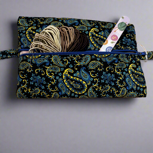 Make up Bag - Paisley Blue