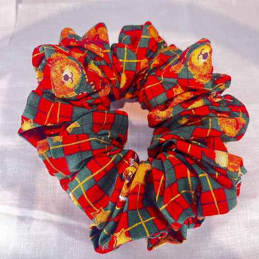 Christmas teddies scrunchie