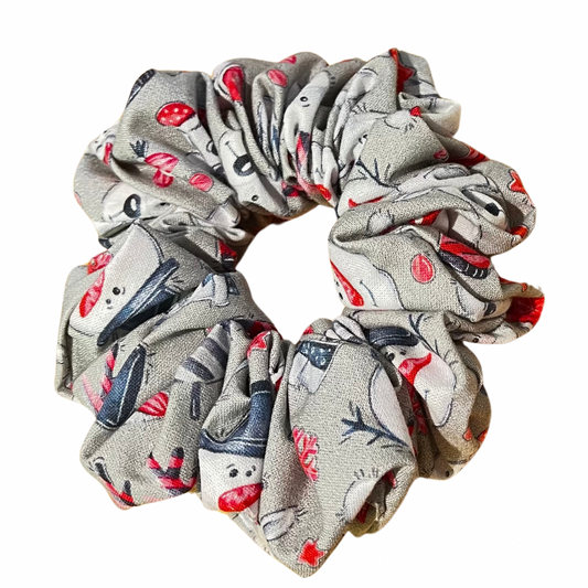 Grey Snowman Scrunchie