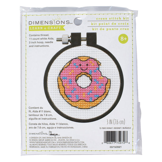 Counted Cross Stitch Kit: Learn-a-Craft: Donut