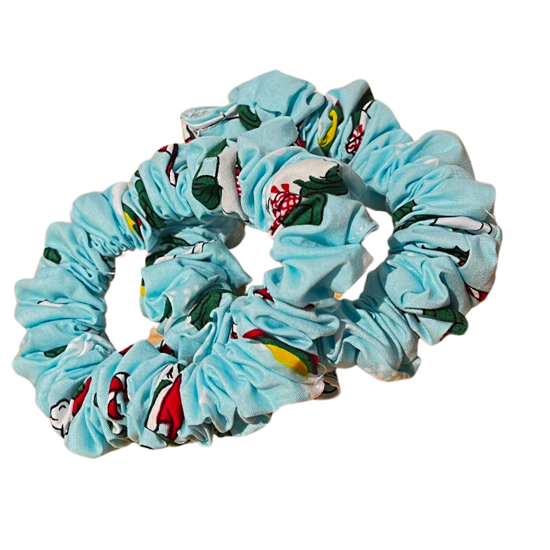 Blue Unicorn Mini Scrunchie - pair (C04)