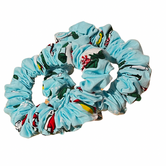 Blue Unicorn Mini Scrunchie - pair (C04)