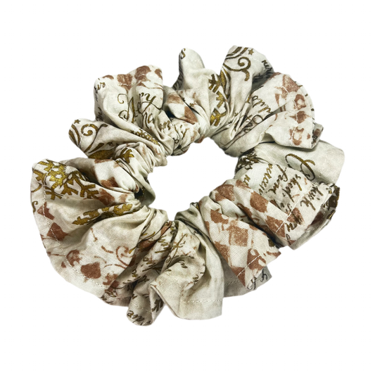 Gold merry Christmas scrunchie (C05)