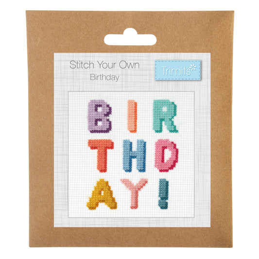 Counted Cross Stitch Kit: Mini: Birthday