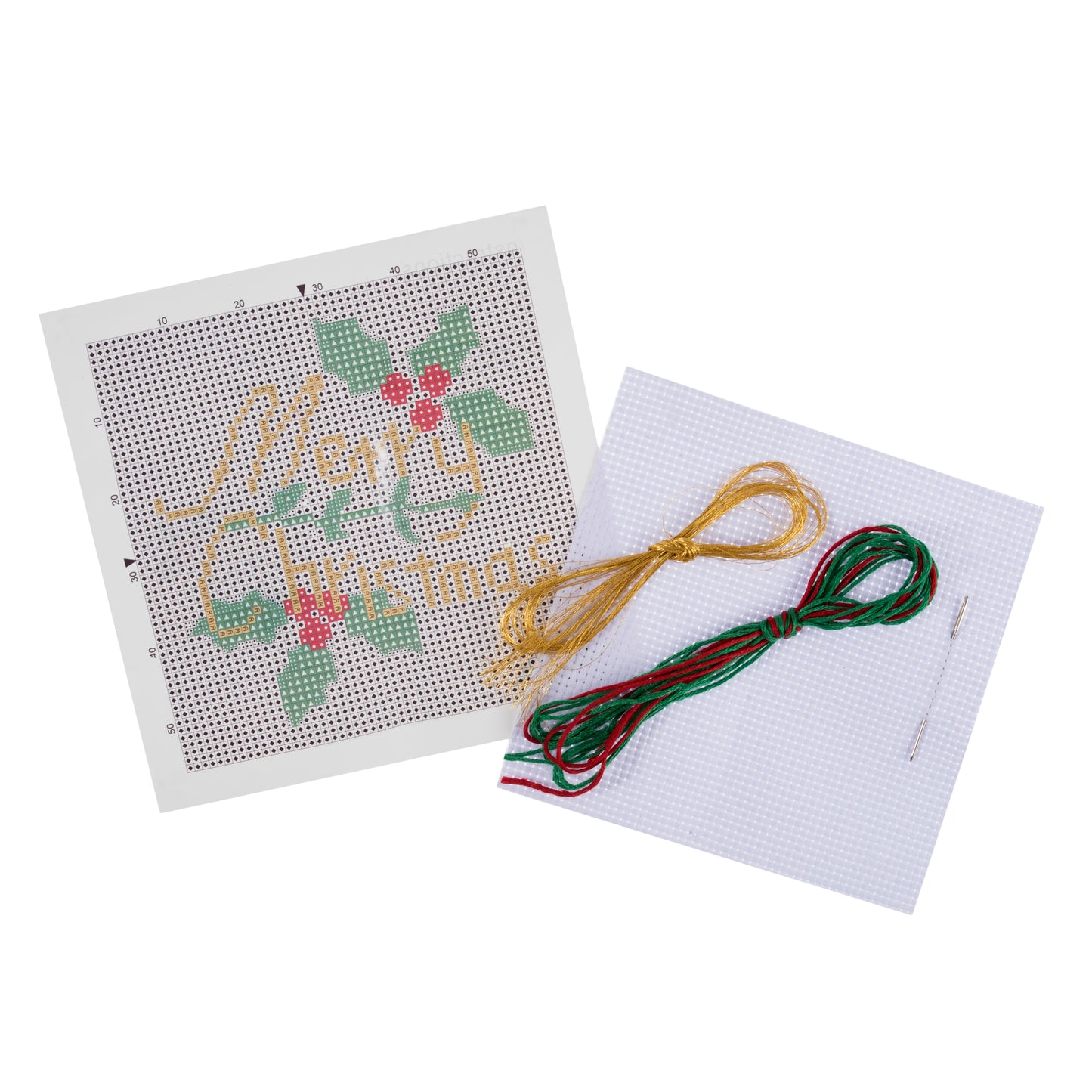 Counted Cross Stitch Kit: Mini: Christmas: Merry Christmas