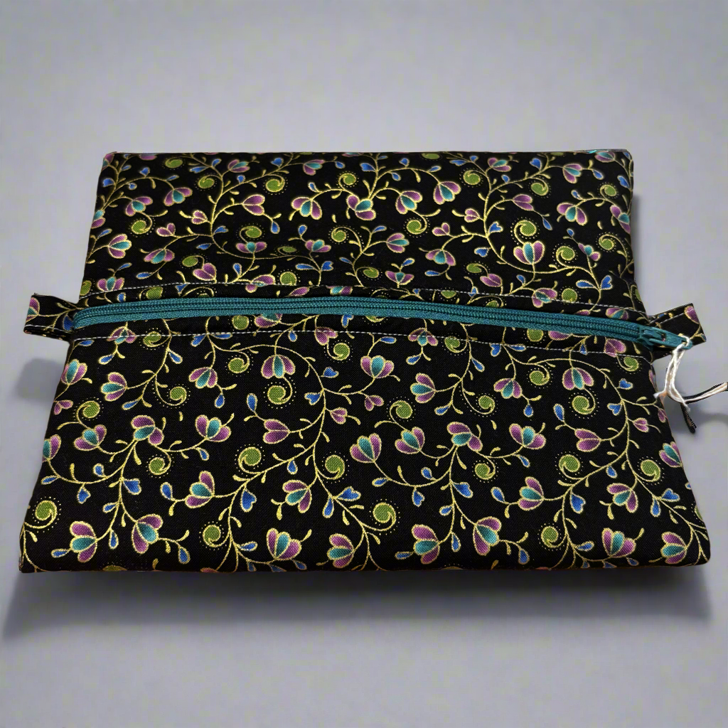 Make Up Bag - Black Floral