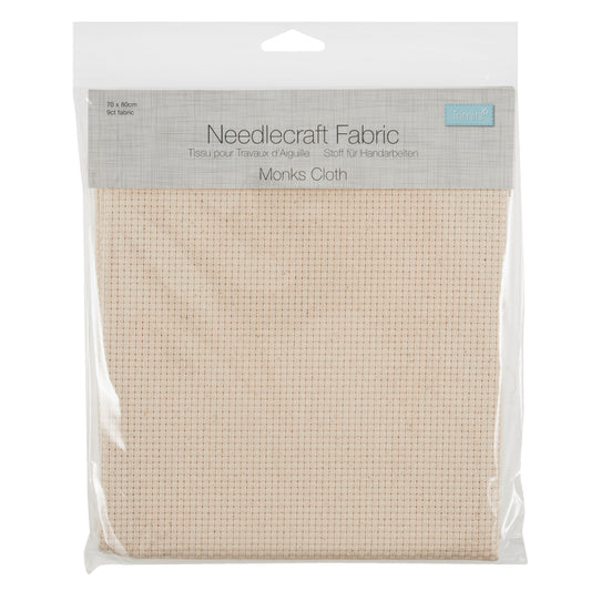 Trimits Punch Needle Fabric: 9 Count: 70 x 80cm: Cream