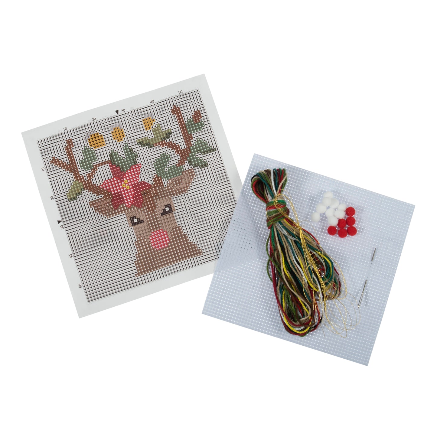 Counted Cross Stitch Kit: Mini: Christmas: Reindeer