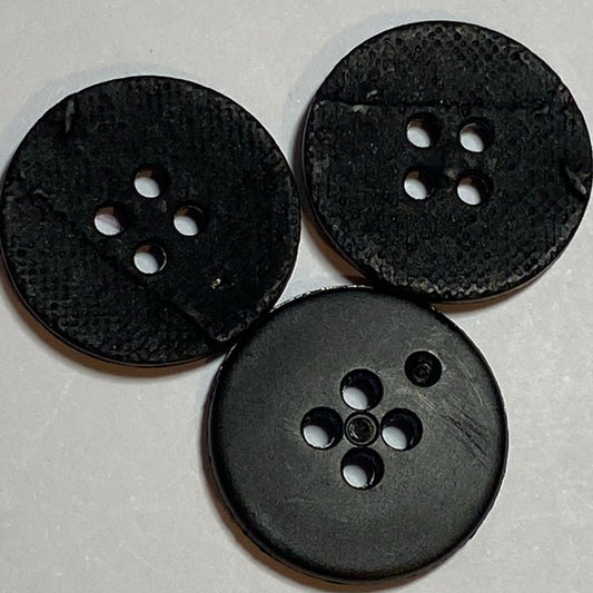 20mm Black Textured 4 Hole Button (B128)