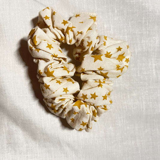 Gold stars scrunchie