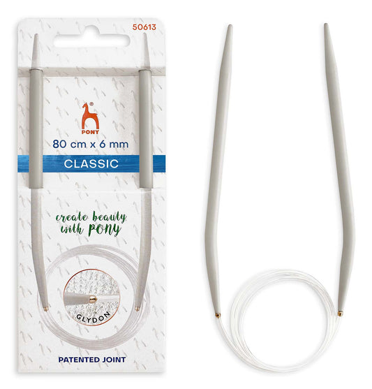 Pony Classic Fixed Circular Needle - 80cm 6mm