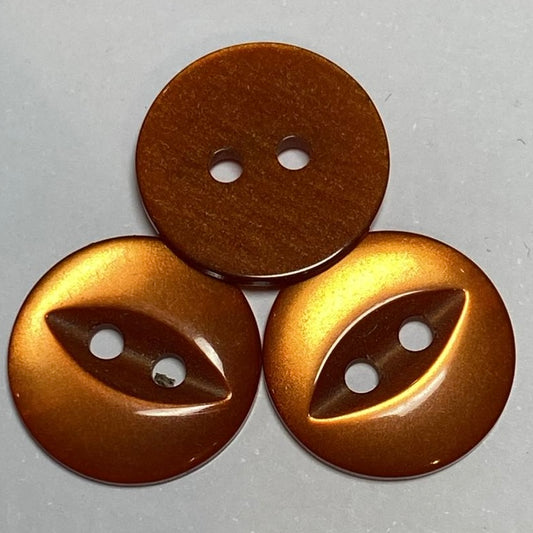 14mm Burnt Orange Fish Eye Button (B115)