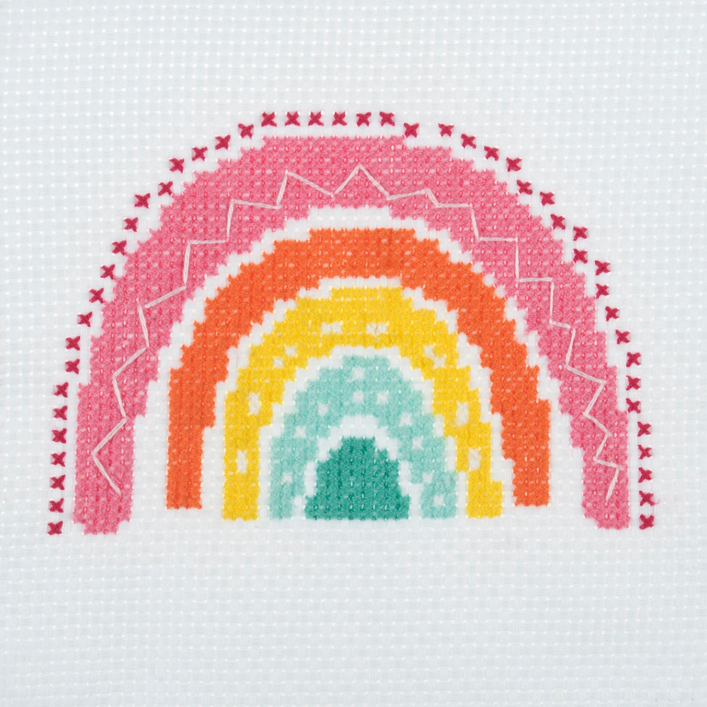 Counted Cross Stitch Kit: Mini: Rainbow