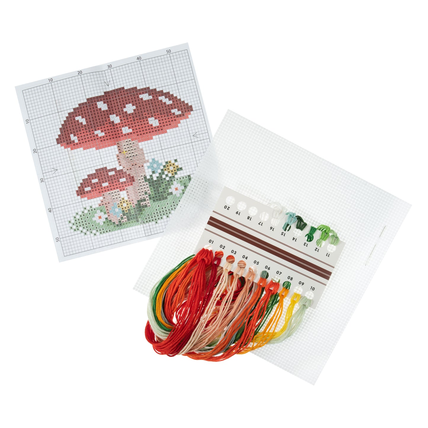 Counted Cross Stitch Kit: Mini: Toadstool