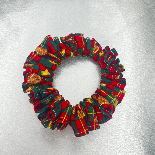 Small tartan Christmas scrunchie