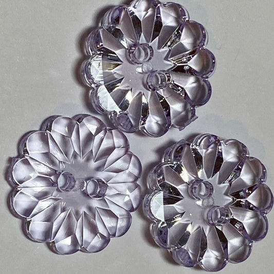 19mm 2 Hole Lilac Flower Button (B125)