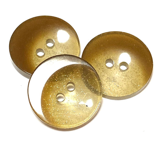 17mm Brown Glitter 2 Hole Button (B17)