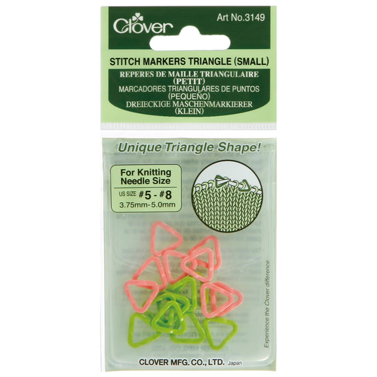 Clover Stitch Markers: Triangle (Small 3.5mm - 5.0mm)