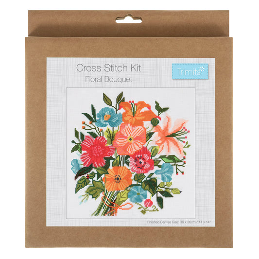 Counted Cross Stitch Kit: Large: Floral Bouquet