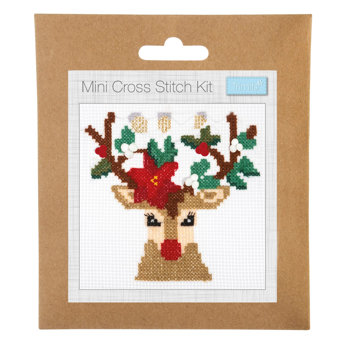 Counted Cross Stitch Kit: Mini: Christmas: Reindeer