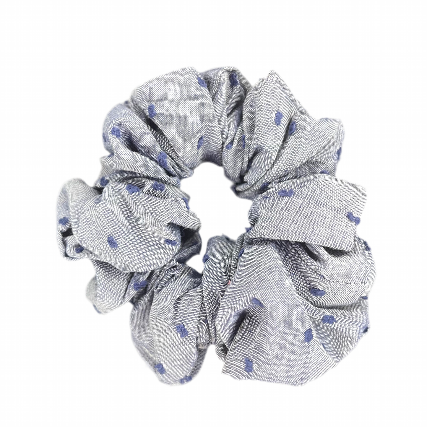 Blue denim look scrunchie