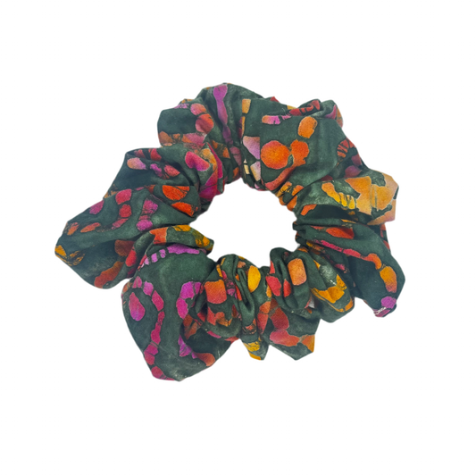 Spotty tie die batik scrunchie