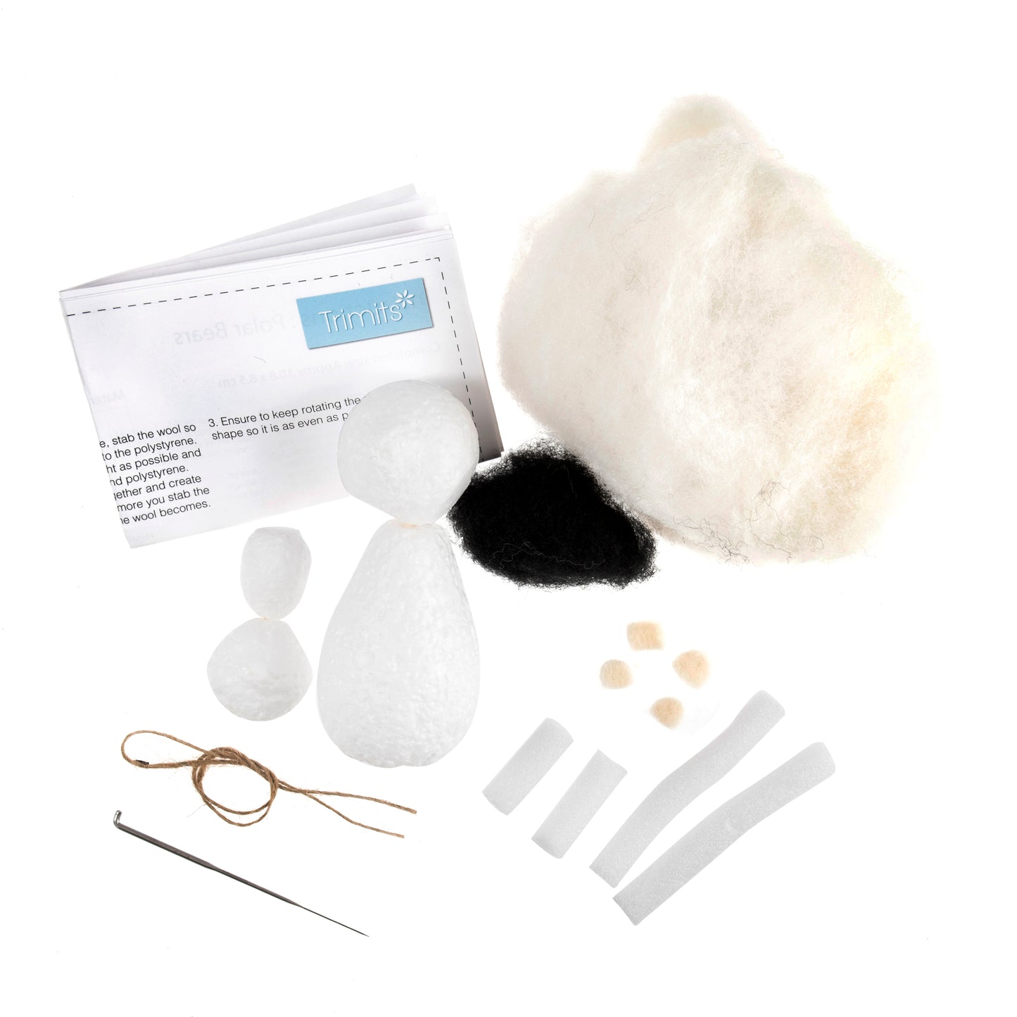 Needle Felting Polar Bears Kit