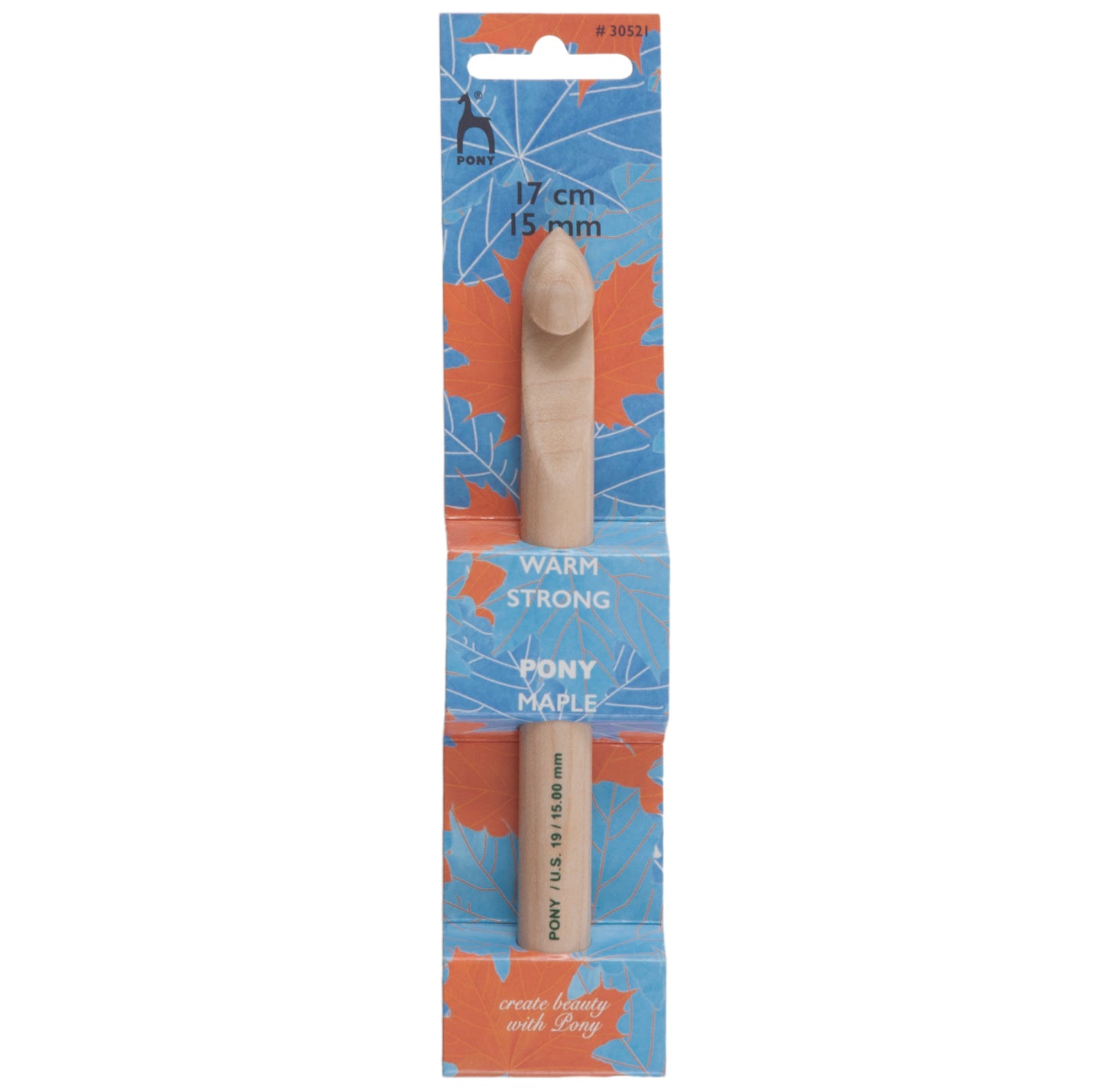 Pony Maple Crochet Hook - 17cm 15mm