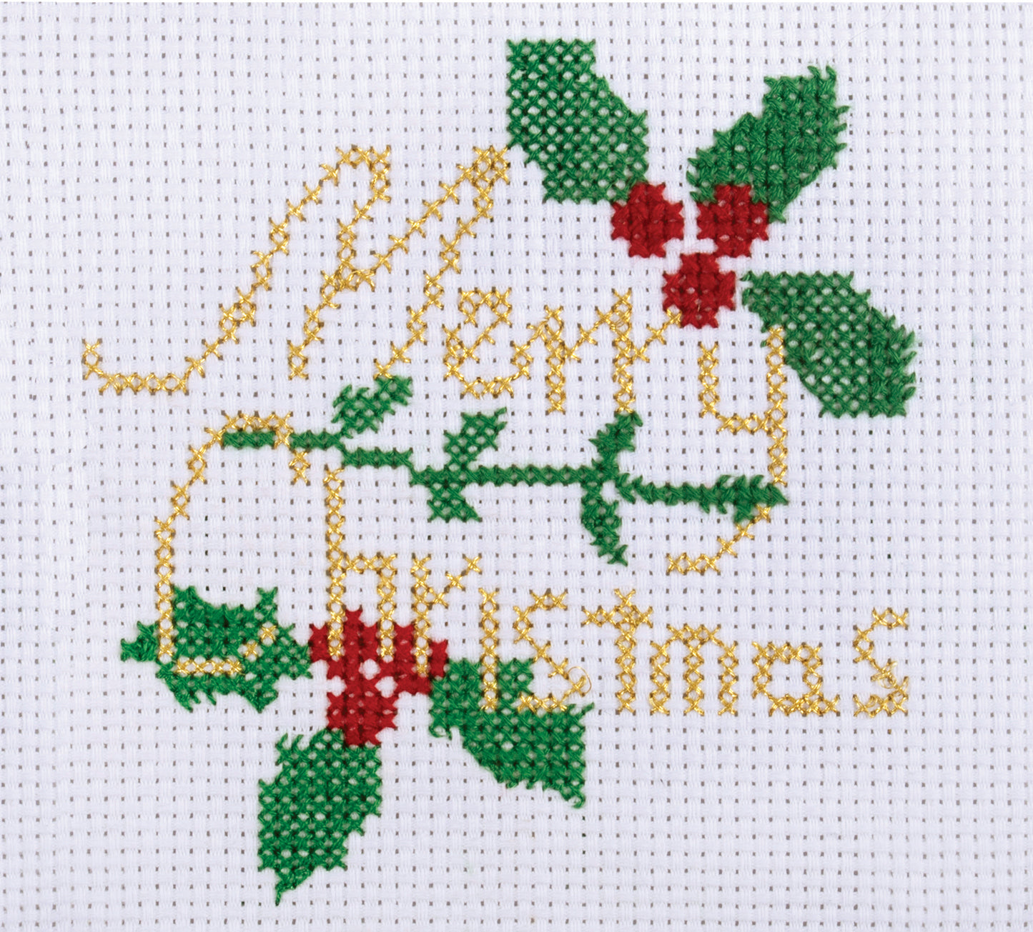 Counted Cross Stitch Kit: Mini: Christmas: Merry Christmas