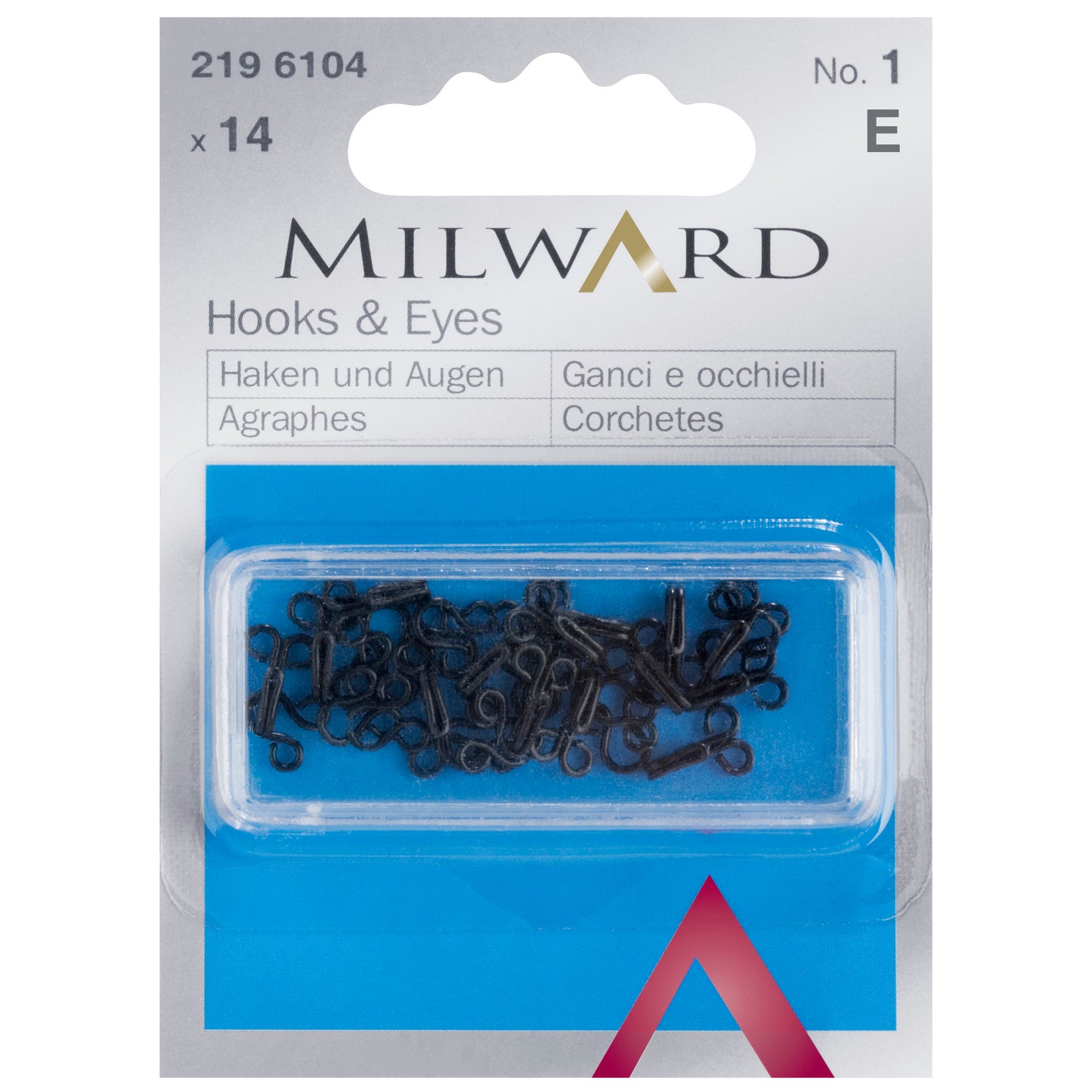 Milward Hook & Eyes (2 colours, 3 sizes)