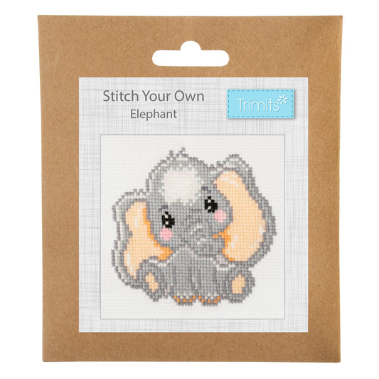 Counted Cross Stitch Kit: Mini: Elephant