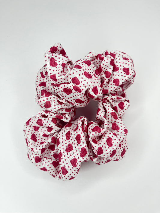 Ditzy love heart scrunchie