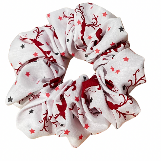 Red Reindeer Scrunchie