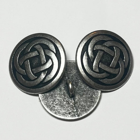 19mm Silver Celtic Button (B151)