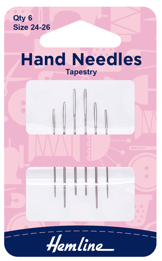 Hemline Hand Sewing Needles: Tapestry: Size 24-26