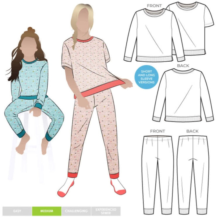 Childrens PJ Set Pattern Size 2-14 By Style Arc