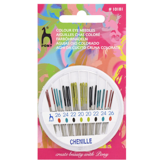 Pony Colour Eye Chenille Needles - Size 20-26