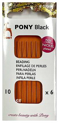 Pony Black Beading Needles - Size 12