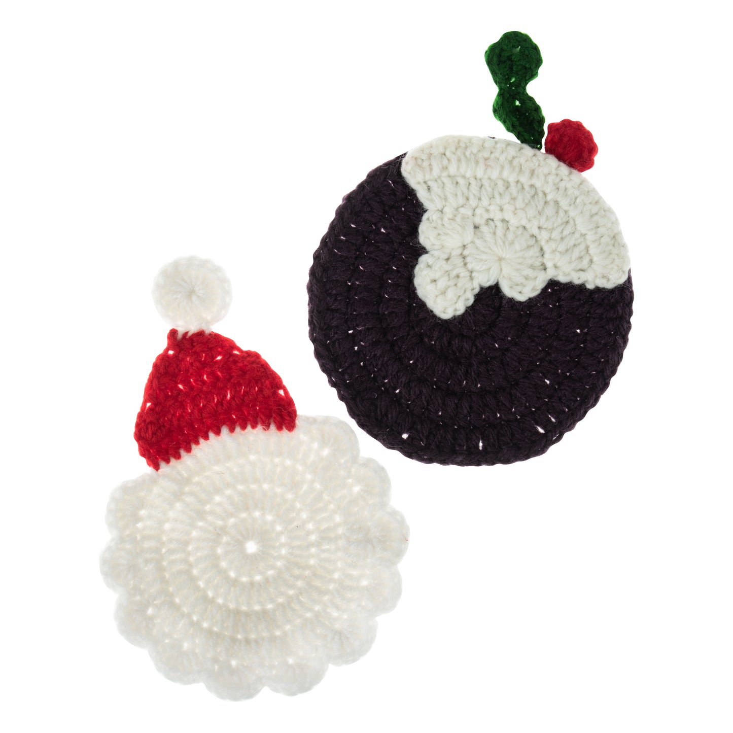 Crochet Kit: Crochet-Your-Own Coasters: Christmas: 2 Pieces