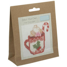 Counted Cross Stitch Kit: Mini: Christmas: Hot Chocolate