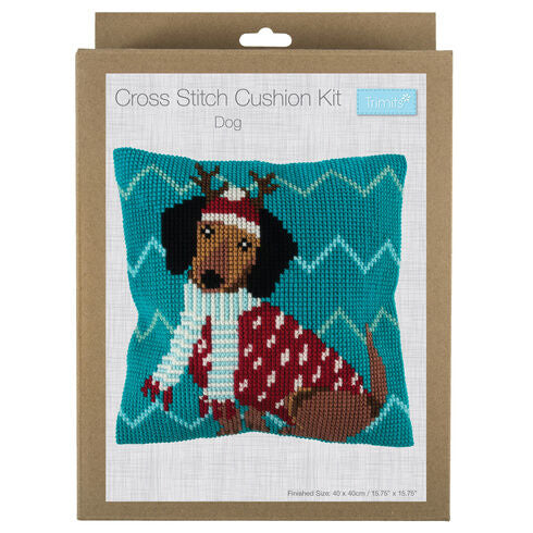 Cross Stitch Cushion Kit: Dog