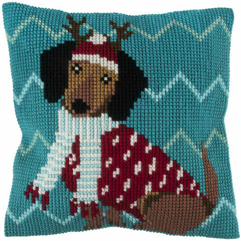 Cross Stitch Cushion Kit: Dog