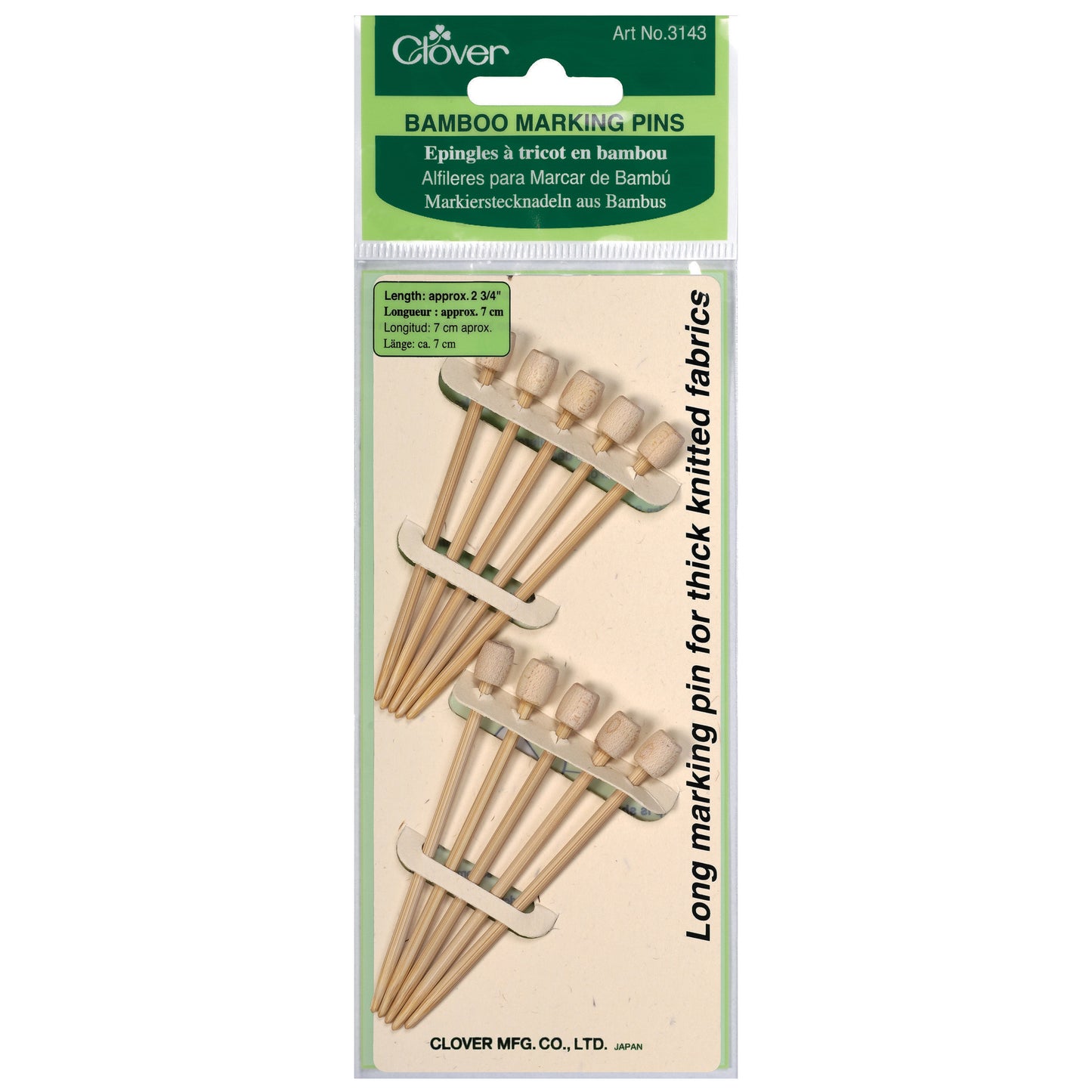 Clover Bamboo Marking Pins