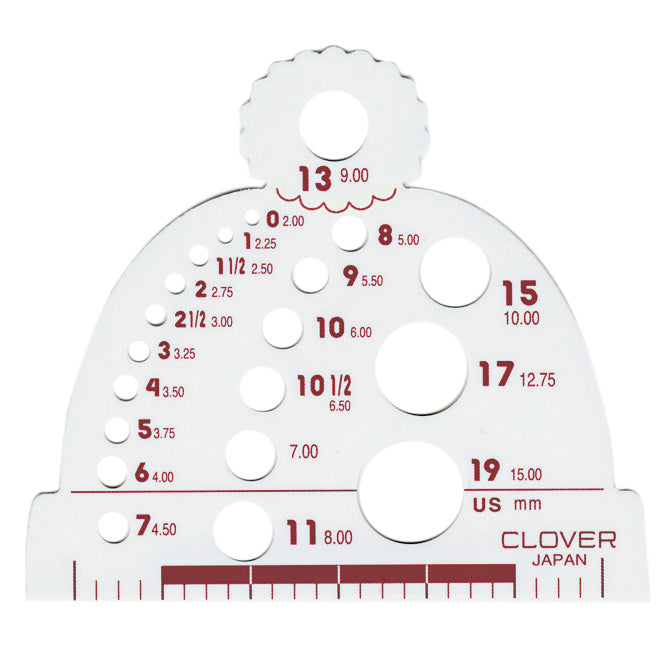 Clover Knitting Needle Gauge