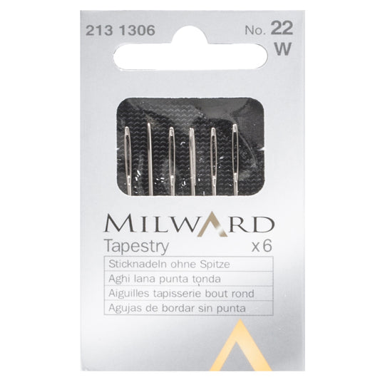 Milward Hand Sewing Needles: Tapestry: No.22: 6 Pieces